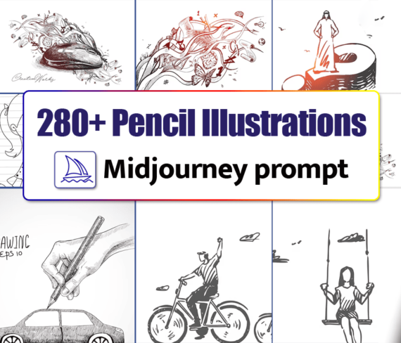280+ Pencil Illustrations Midjourney Prompts